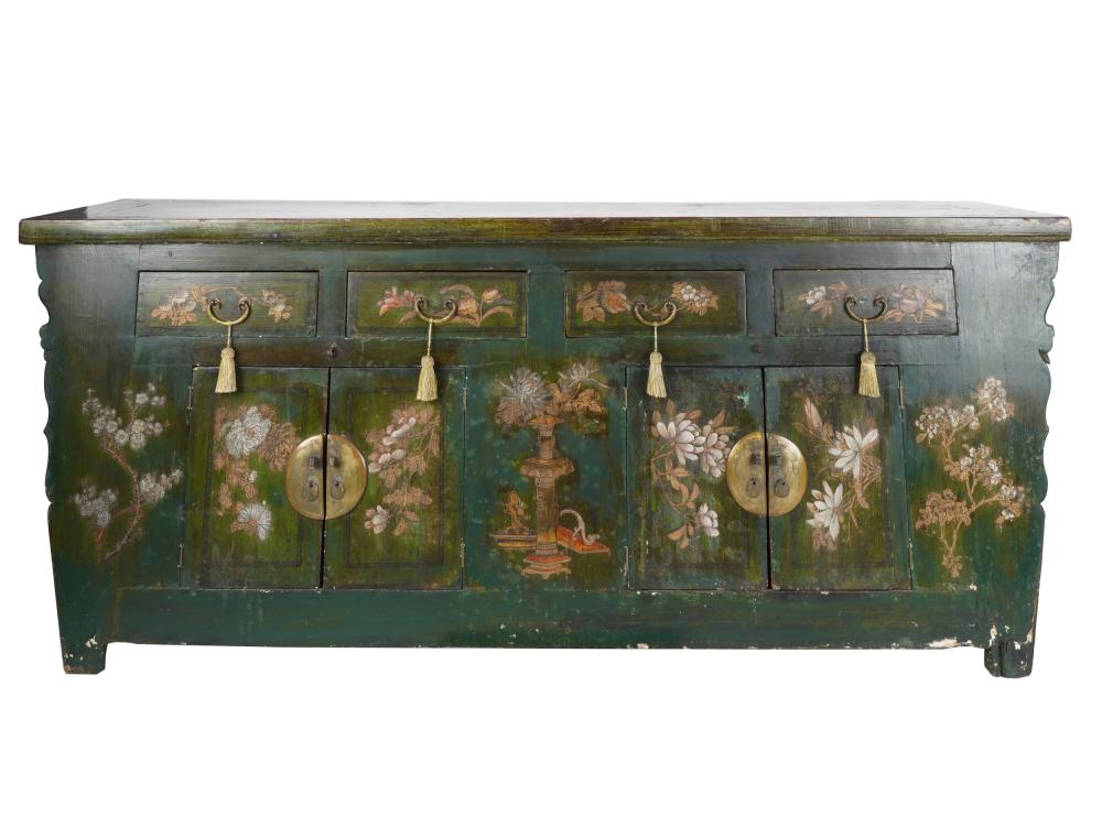 ASIAN PAINTED WOOD CHESThaving four