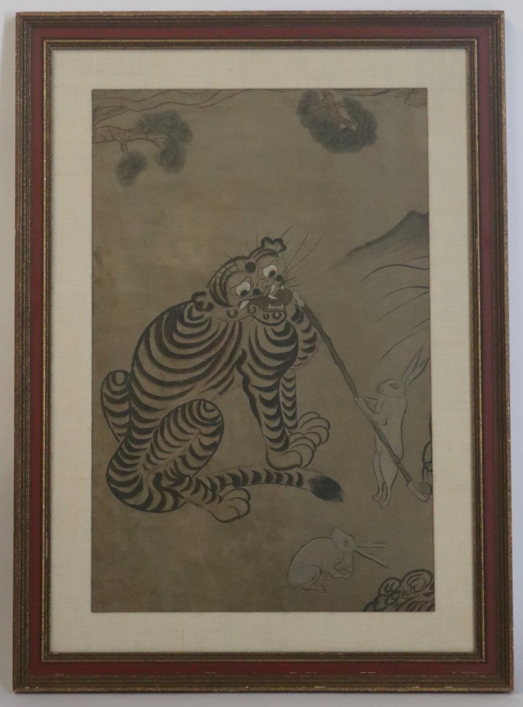 ASIAN PAINTING OF A TIGER AND