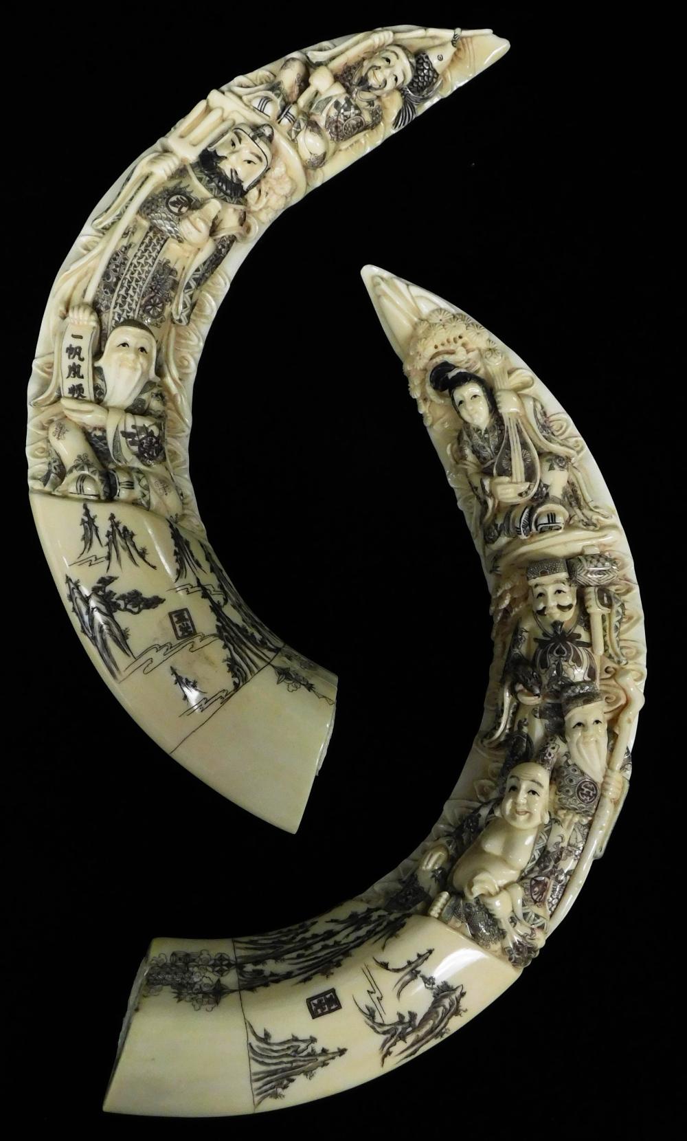 ASIAN: PAIR OF ANTIQUE HAND