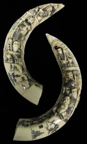 ASIAN: PAIR OF ANTIQUE HAND CA