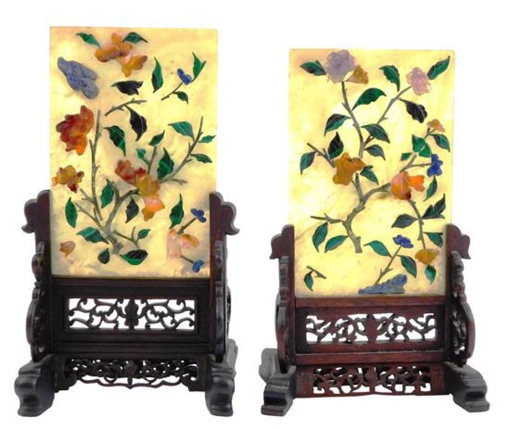 ASIAN: PAIR OF ASIAN-STYLE TEAKWOOD