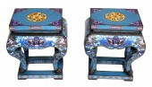 ASIAN: PAIR OF CHINESE CLOISON