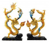 ASIAN: PAIR OF CHINESE GILT ME