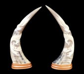 ASIAN: PAIR OF CHINESE HAND-CA