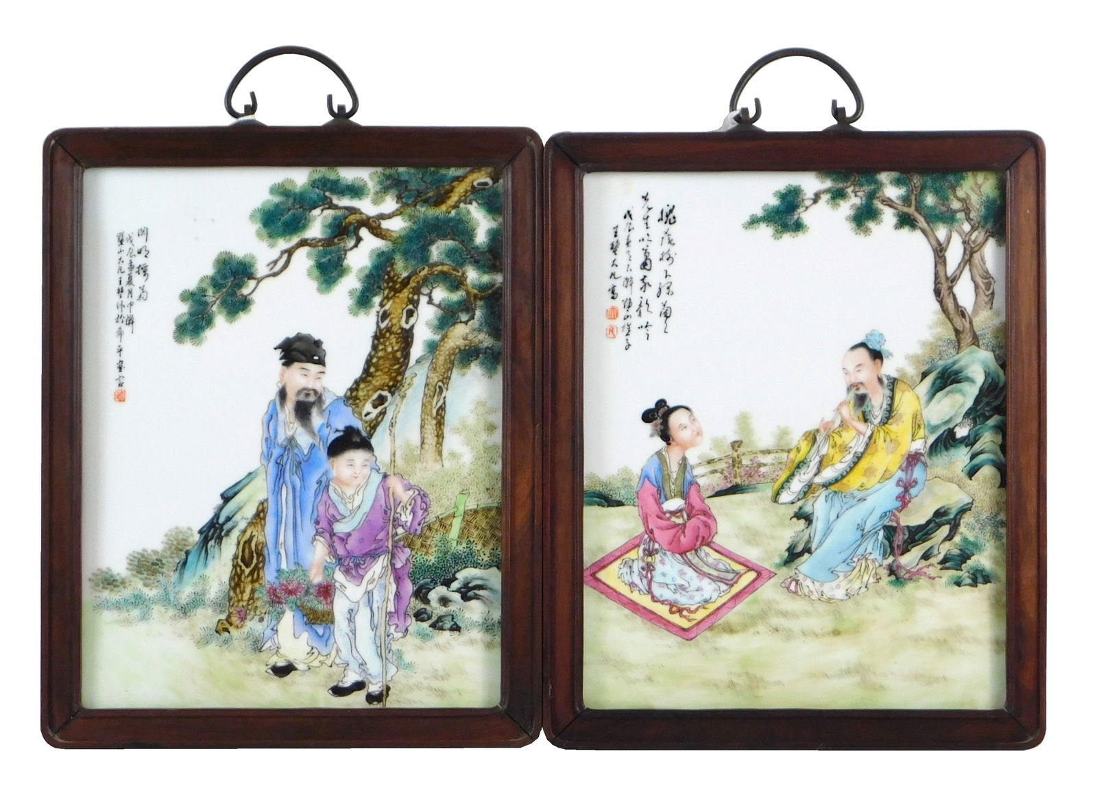 ASIAN: PAIR OF CHINESE ROSE