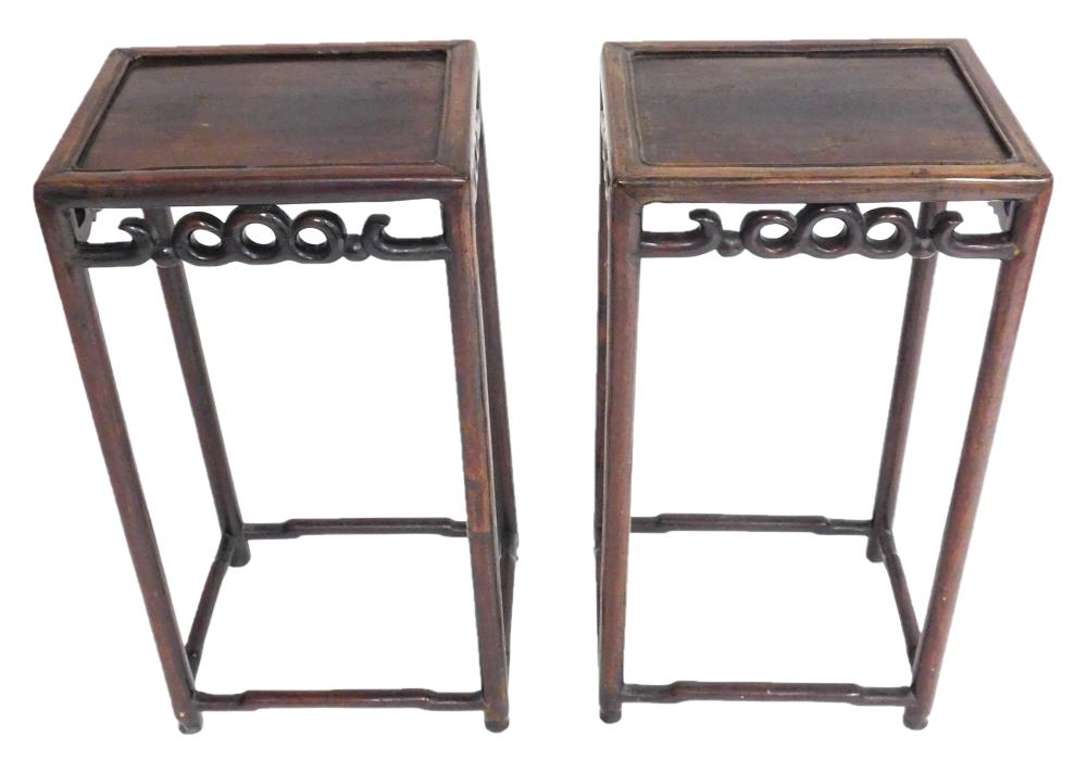 ASIAN: PAIR OF CHINESE STANDS, LATE
