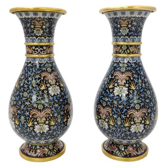 ASIAN: PAIR OF CLOISONNé BALUSTER
