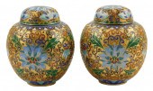 ASIAN: PAIR OF CLOISONNE GINGE