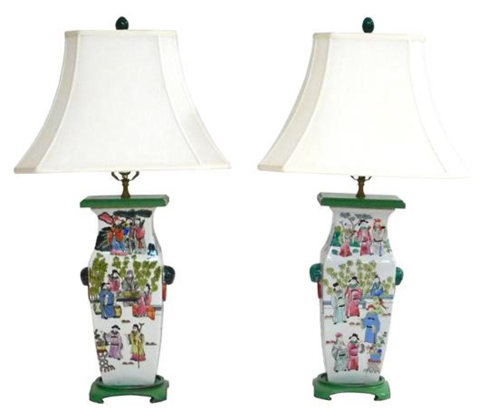 ASIAN: PAIR OF FAMILLE ROSE VASES