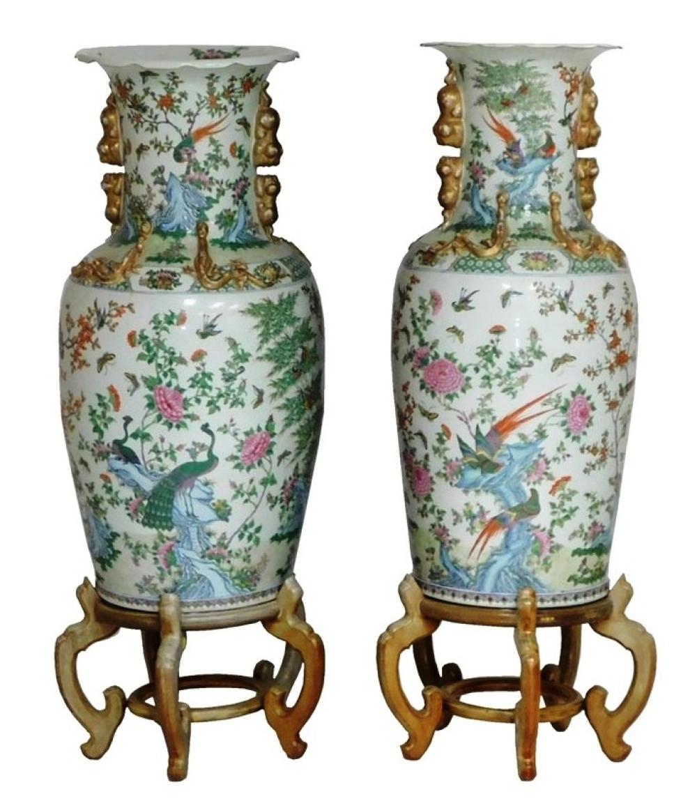ASIAN: PAIR OF MONUMENTAL CHINESE