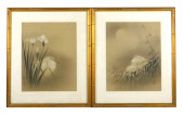 ASIAN: PAIR OF PAINTINGS ON SI