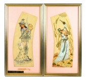 ASIAN: PAIR OF PERSIAN PAINTIN