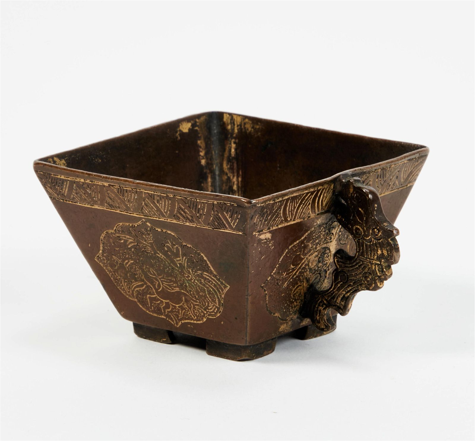 ASIAN PARCEL GILT CAST METAL
