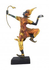 ASIAN: PARCEL GILT METAL FIGUR
