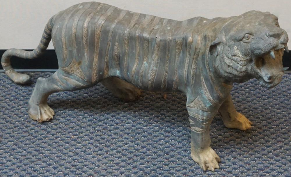 ASIAN PATINATED BRONZE TIGER