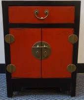 ASIAN RED AND BLACK LACQUERED