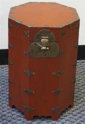ASIAN RED BRASS MOUNTED RED PA
