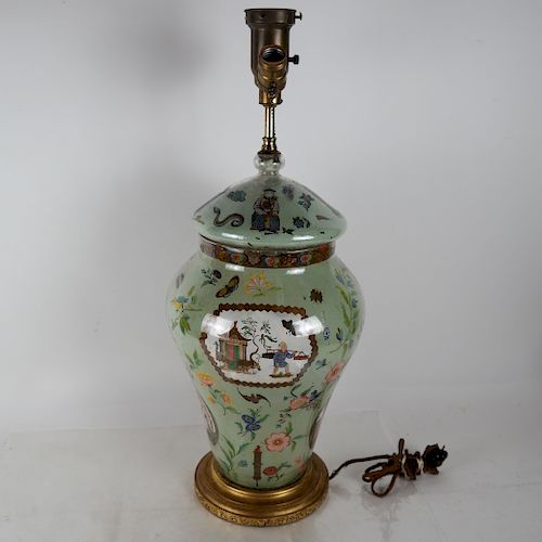 ASIAN REVERSE PAINTED GLASS