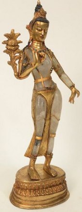 ASIAN ROCK CRYSTAL AND GILT BR