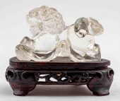 ASIAN ROCK CRYSTAL CARVING OF