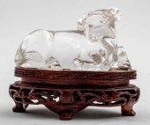 ASIAN ROCK CRYSTAL CARVING OF
