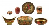ASIAN: SEVEN INDIAN LACQUER PI