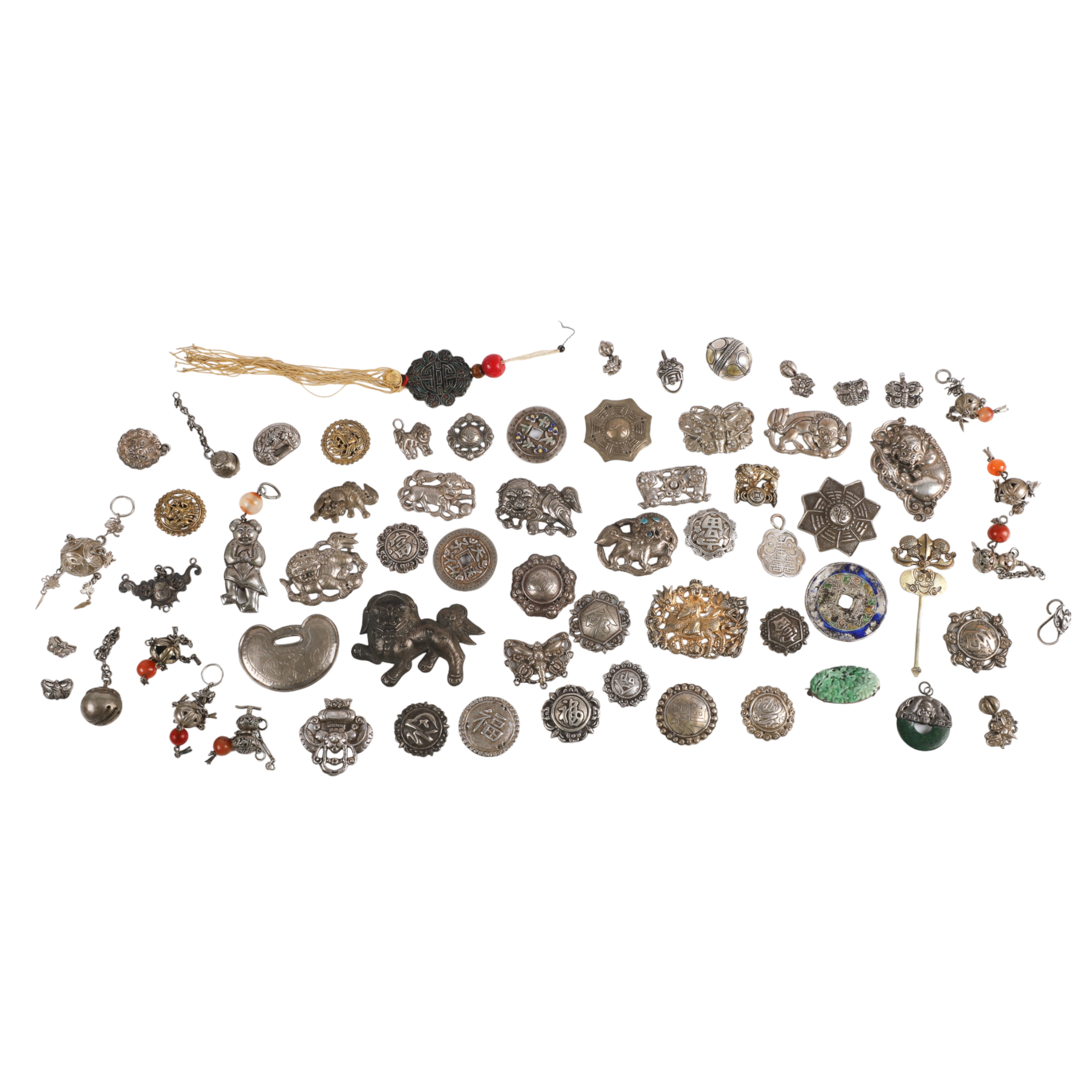 Asian silver and stone jewelry