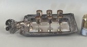 ASIAN SILVER DRAGON TRAY, SIX