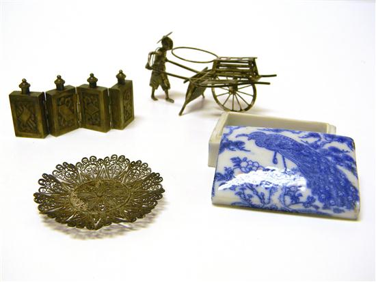 Asian silver metal figure of a
