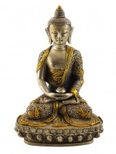 ASIAN: SILVERED AND GILT METAL