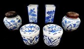ASIAN: SIX BLUE AND WHITE CERA