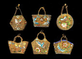 ASIAN: SIX CHINESE CLOISONNE P