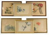 ASIAN: SIX FRAMED ASIAN WATERC