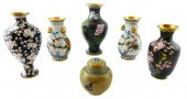 ASIAN: SIX PIECES OF CLOISONNé