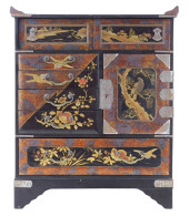 ASIAN: SMALL LACQUERED CABINET