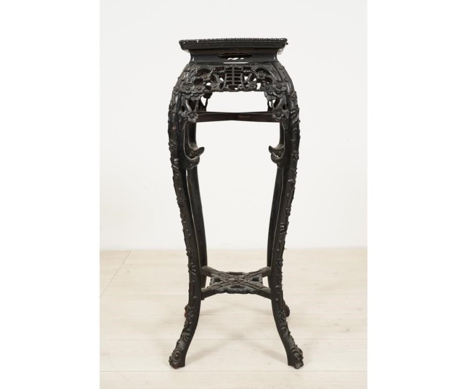 Asian square marble top plant