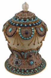 ASIAN STONE-INLAID ROCK CRYSTA