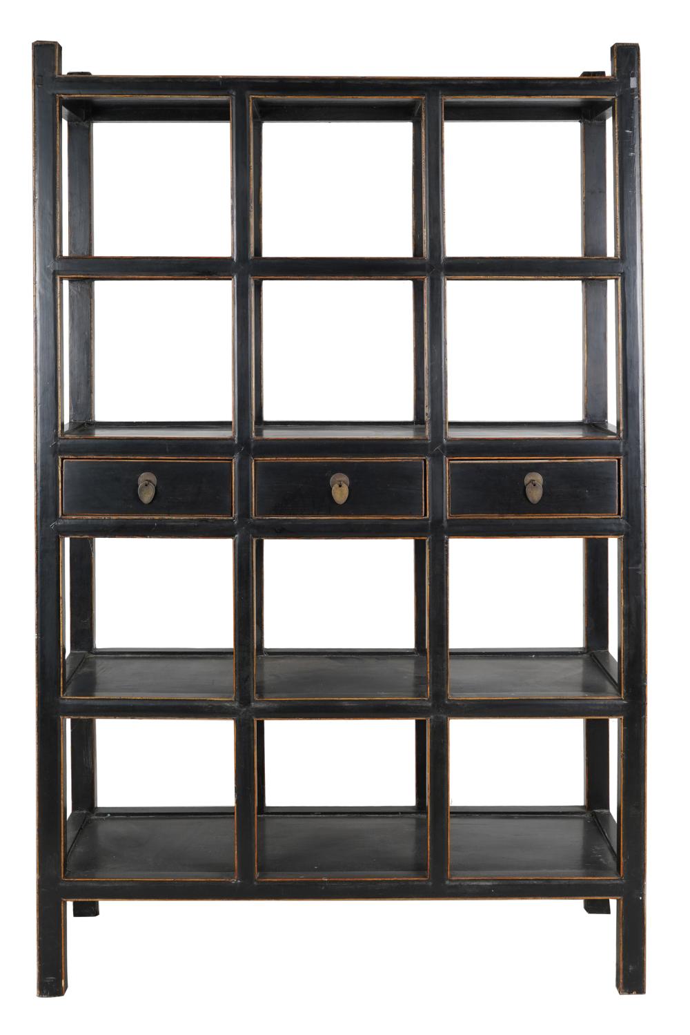 ASIAN STYLE BLACK-PAINTED