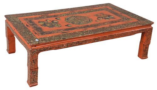 ASIAN STYLE COFFEE TABLE IN RED