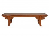 ASIAN-STYLE FAUX WOOD BENCHwit
