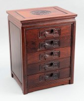 ASIAN-STYLE FIVE-DRAWER JEWELR