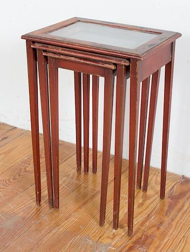 ASIAN STYLE NESTING TABLES, SET