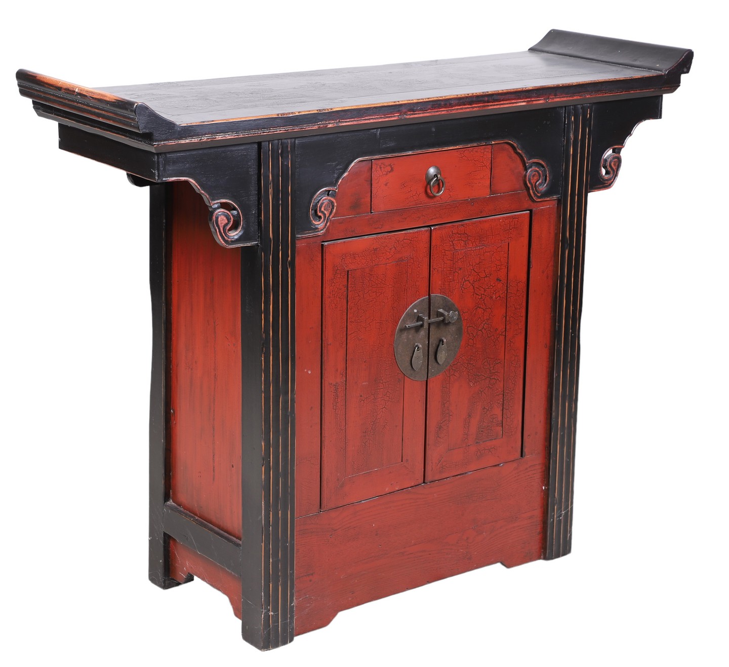 Asian style painted cabinet,