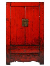 ASIAN-STYLE RED LACQUERED CABI