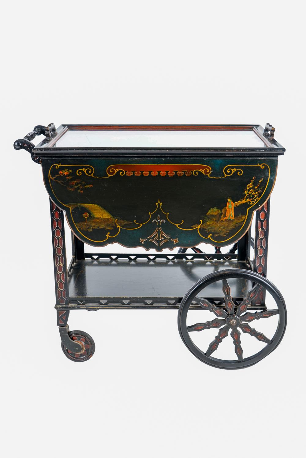 ASIAN STYLE ROLLING TEA CARTwith