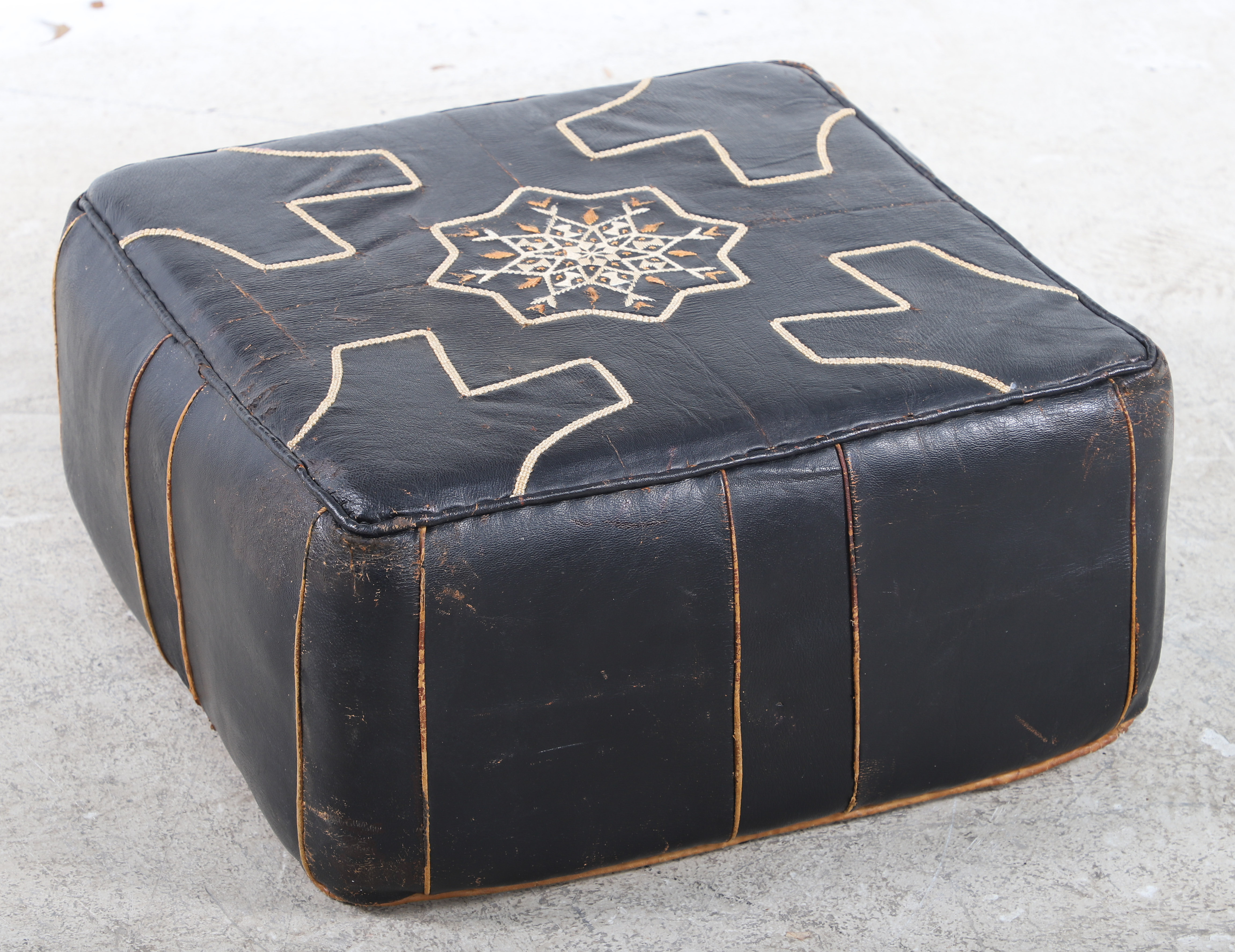 Asian style stitched leather