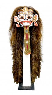 ASIAN STYLE TRIBAL MASK, POLYC