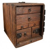 ASIAN TANSU BOX WOOD SAFE BOX,
