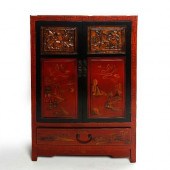ASIAN TANSU STYLE RUSSET LACQU