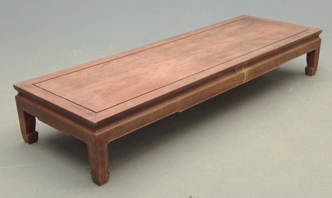 Asian teak (?) coffee table. Top